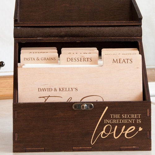 Personalized Wedding Recipe Box Bridal Shower Gift for Couple Etsy