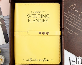 Our Wedding Planner Book, Elegant Wedding Planning Notebook for Bride from Bridesmaid, Leather Wedding Organizer, Unique Bridal Shower Gift