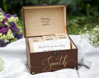 Wedding Guest Book Alternative Wooden Personalized Guestbook for Wedding Box with Lock Wedding Memory & Advice Box Custom Wedding Unity Box