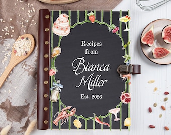 Personalized Acrylic Recipe Book, Aesthetic Custom Cookbook, Unique Cooking Gift for Mom, Wife, Sister, Mother in Law, Mothers Day Gift Idea