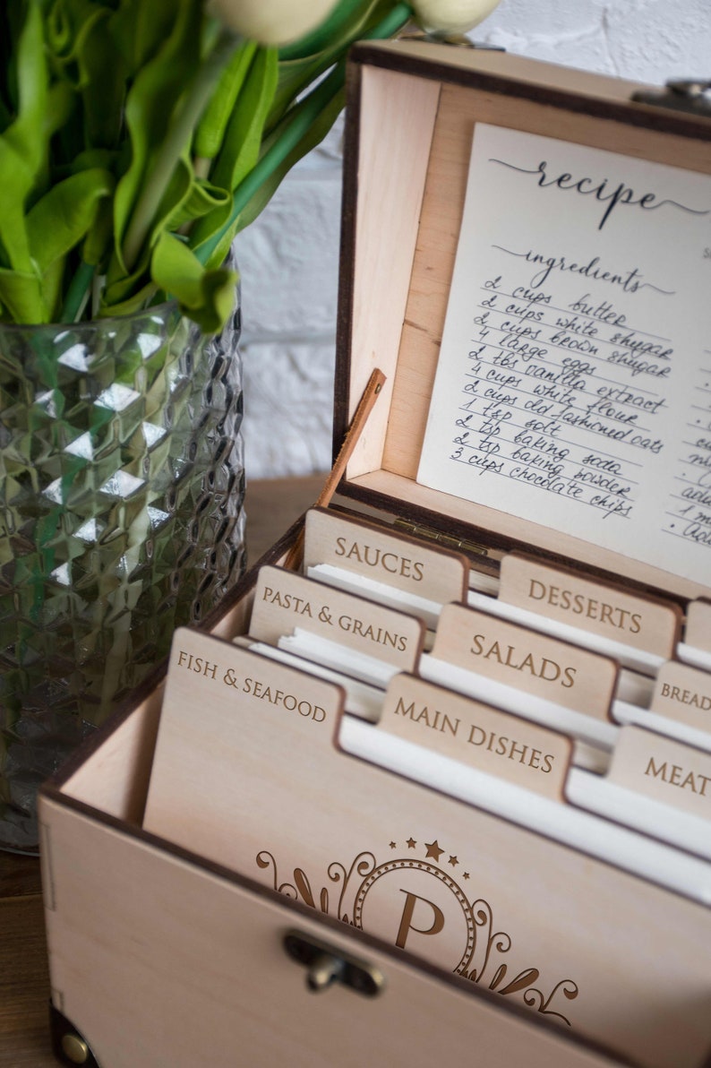 Personalized Wedding Recipe Box Bridal Shower Gift for Couple Etsy