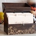 Personalized Recipe Box with Wooden Dividers Gift for Mom Floral Recipe Box Gift for Grandmother Engraved Recipe Card Box Wood Kitchen Decor 