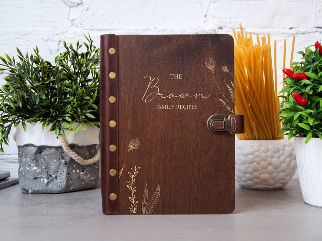 Personalized Recipe Book Bridal Shower Gifts Custom Recipes Notebook