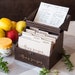 Wooden Recipe Box Personalized Mothers Day Gift Engraved Recipe Card Box Moms Birthday Gift Custom Recipe Box with Cards Recipe Box Dividers 