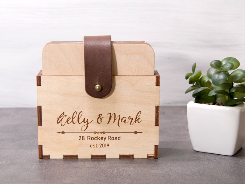 Personalized Coaster Set of 6 Our Story Begins Home Decor Unique Wedding Gift First Home Gift Drink Coaster New Home Gift Customized Coaster