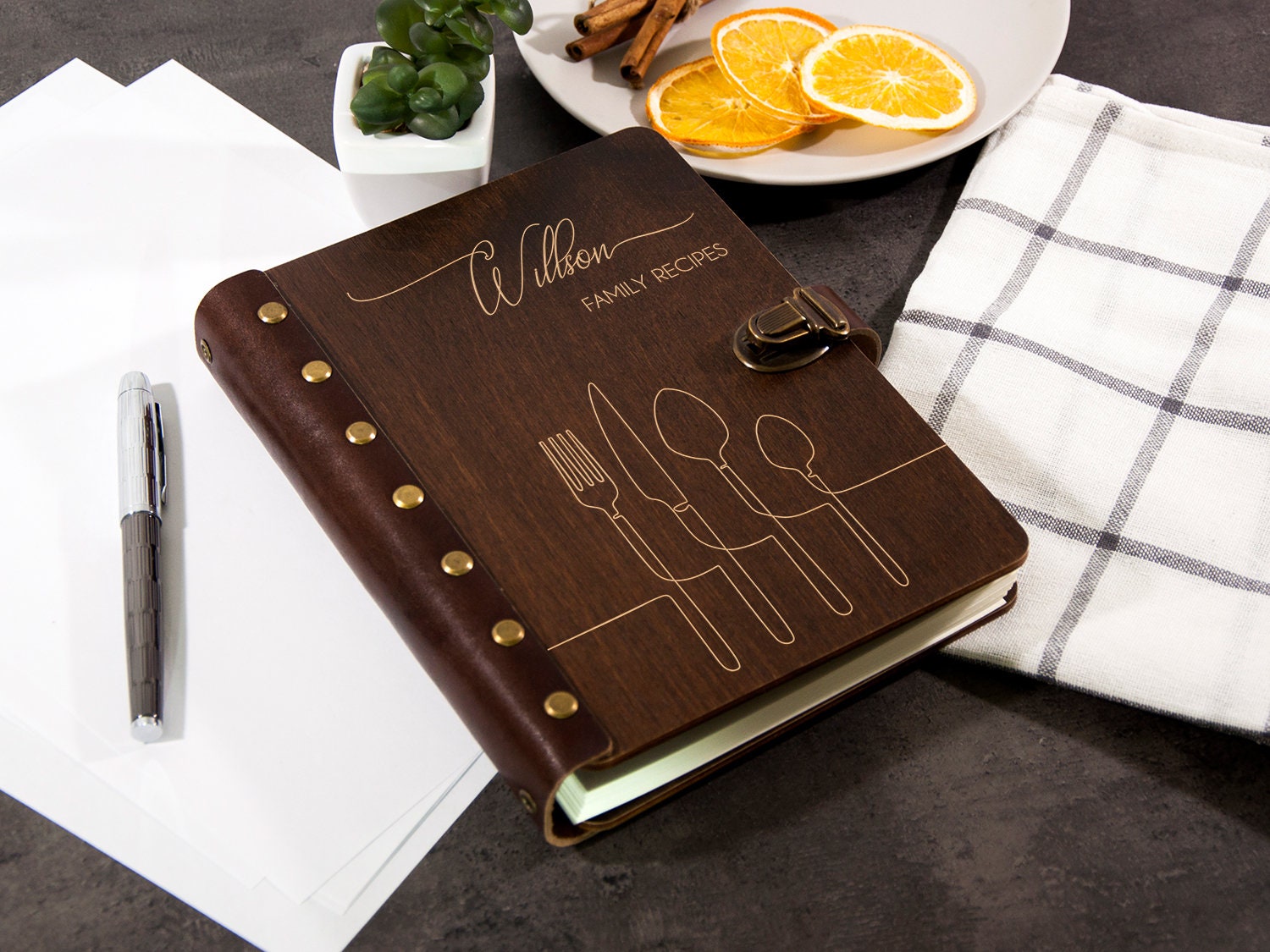 Personalized Recipe Book - Forest Nine