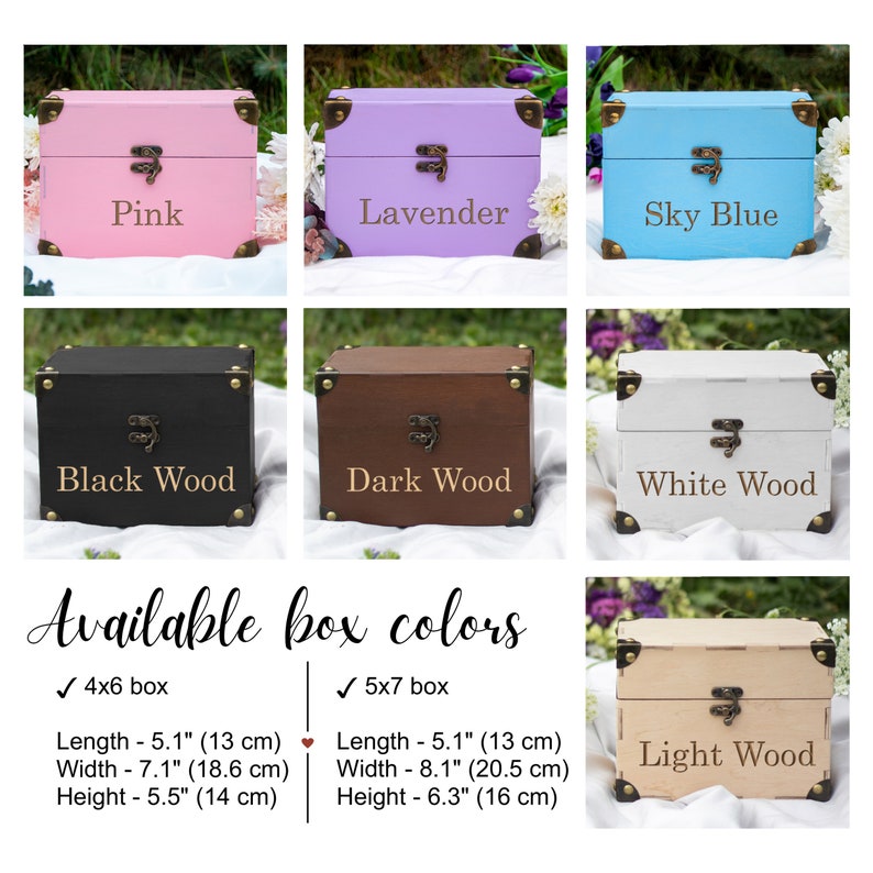 Personalized Wedding Recipe Box Bridal Shower Gift for Couple Wooden Recipe Card Box with 9 Dividers and Recipe Cards Housewarming Gift Idea image 9