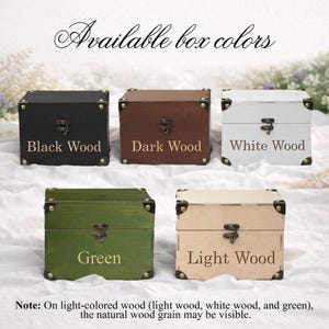Personalized Recipe Box with Dividers and Recipe Cards for Bridal Shower Gift Wooden Recipe Card Box Custom Kitchen Storage Recipe Organizer image 9