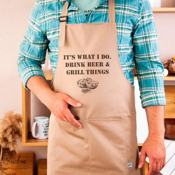 Aprons for Men Birthday Gifts for Men Unique Funny Christmas Gifts for Dad  Husband Boyfriend Grilling BBQ Grill