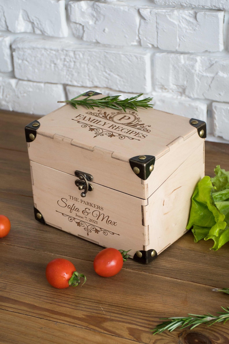 Personalized Wedding Recipe Box Bridal Shower Gift for Couple Etsy