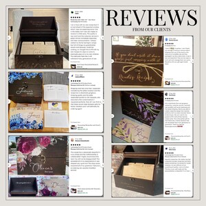 Birth Flower Personalized Recipe Box with Wooden Dividers & Recipe Cards Custom Recipe Storage Box Floral Recipe Card Box Kitchen Gift Idea immagine 12