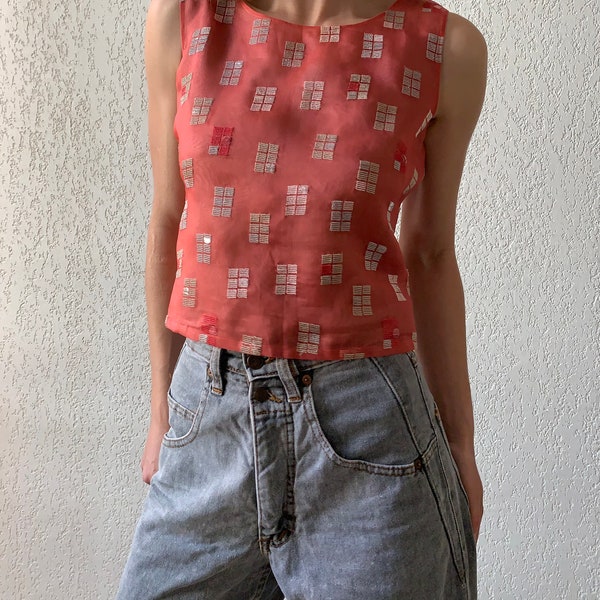 1990s Vintage Cerruti 1881 silk top made in Italy