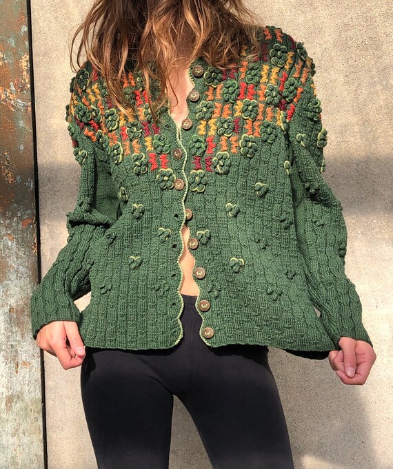 Handmade knit cardigan made in Austrian high qual