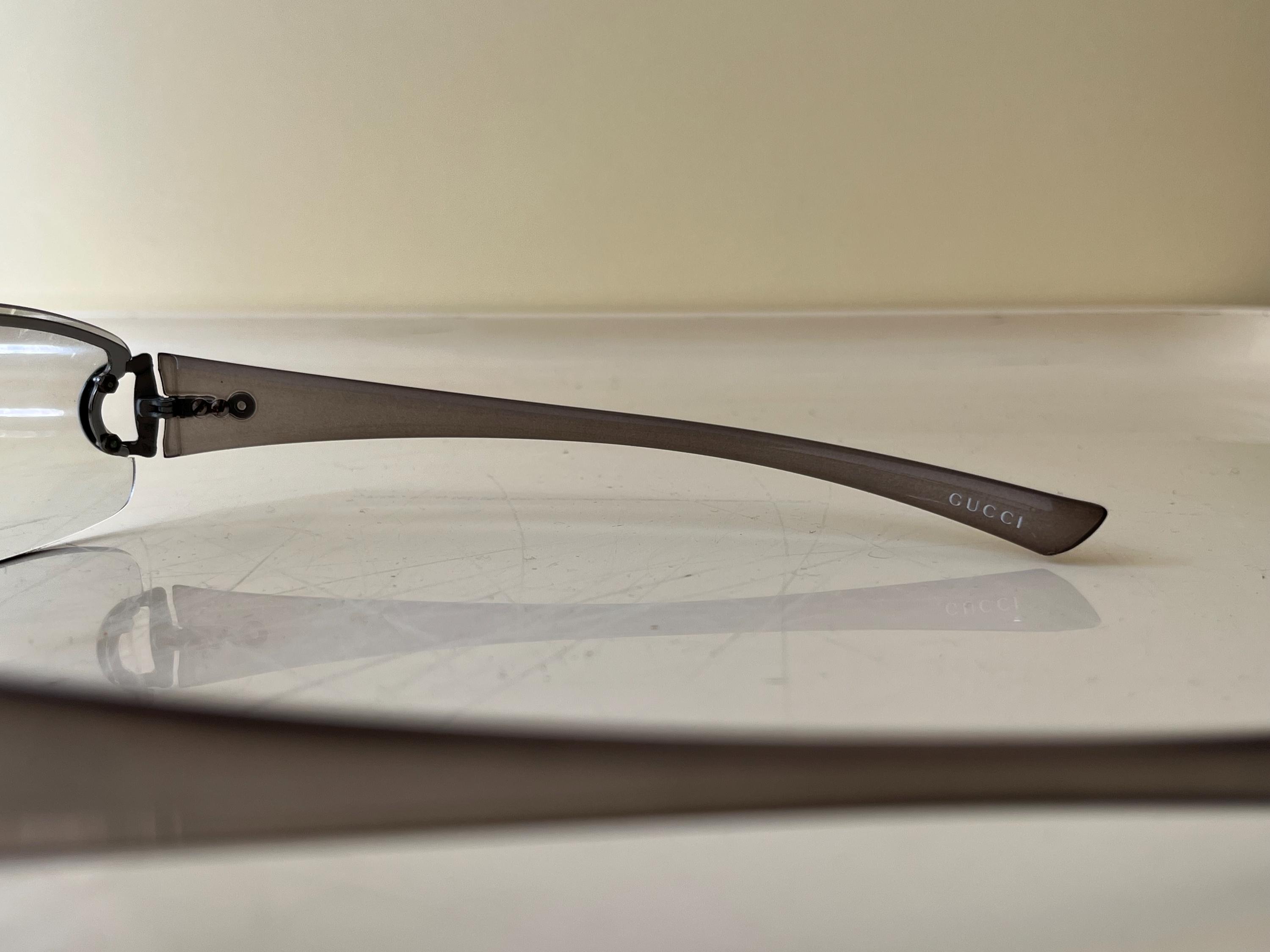 GUCCI Y2k Rimless Shield Sunglasses - Etsy