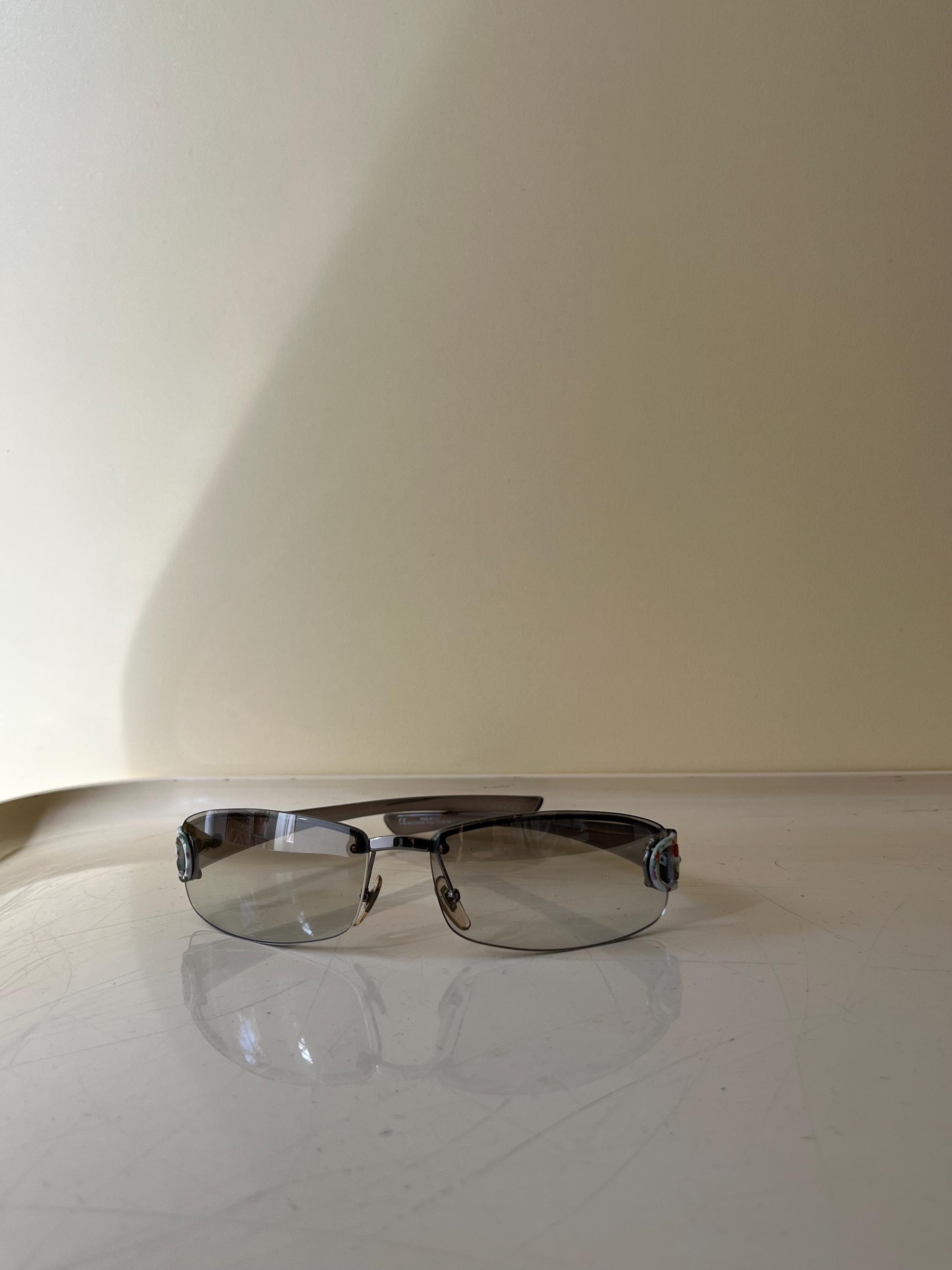 GUCCI Y2k Rimless Shield Sunglasses - Etsy