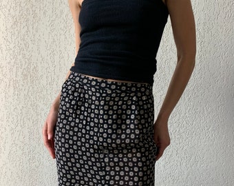 1990s minimal tailored mini skirt made in Italy