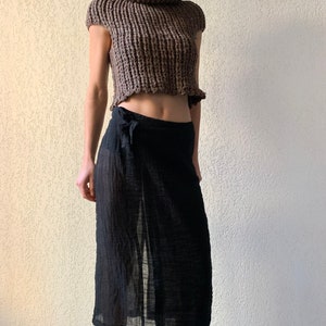 1990s minimal maxi skirt made in Italy