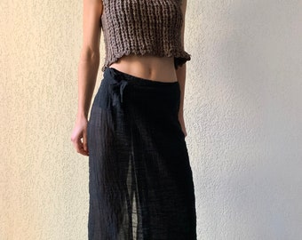 1990s minimal maxi skirt made in Italy