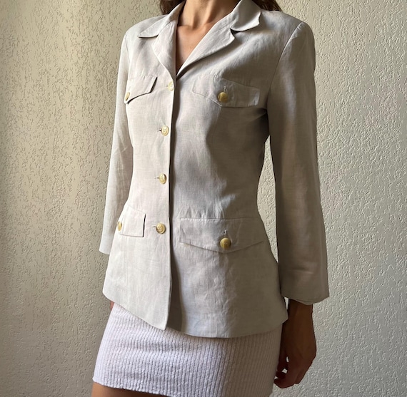 Agnès b., 1990s Agnes B linen jacket