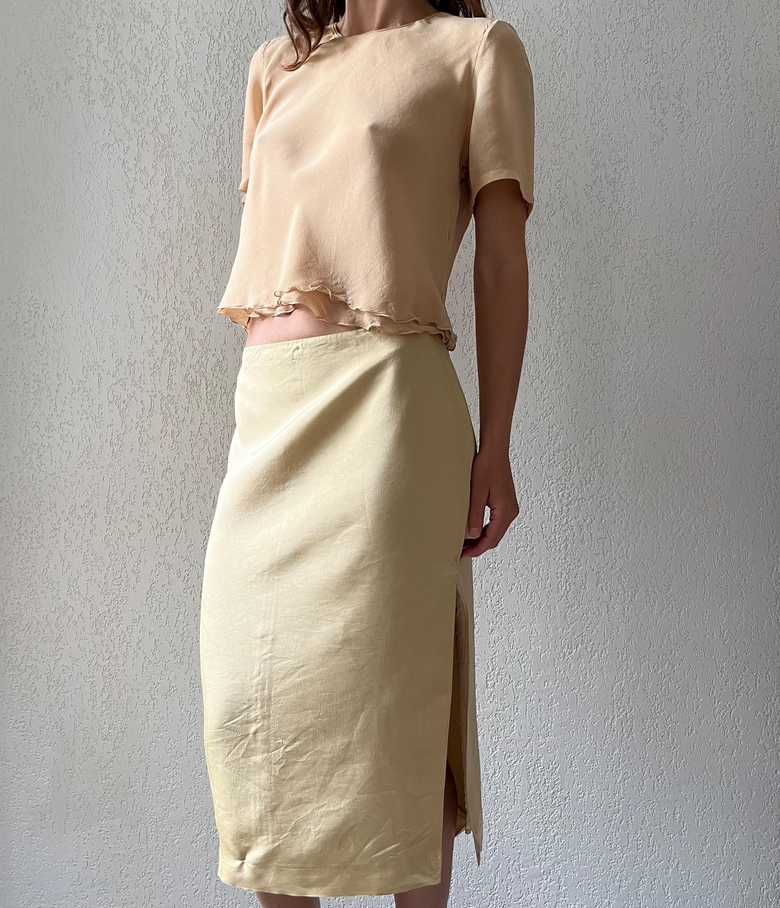 Vintage ralph lauren silk skirt - Etsy 日本
