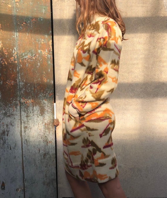 Unique Vintage Pile Dress Skiing Design Fabric