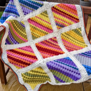 PATTERN: C2c Squares, Crochet Temperature Blanket - PDF Pattern