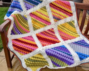 PATTERN: C2c Squares, Crochet Temperature Blanket - PDF Pattern