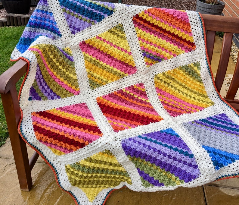 PATTERN: C2c Squares, Crochet Temperature Blanket PDF Pattern image 1