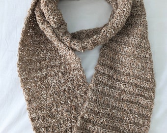 Handmade Tweed Scarf - Brown/ Beige