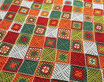 Autumn Granny Squares Blanket (PDF Pattern)