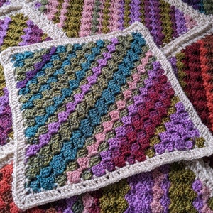 Temperature Blanket PATTERN: Rustic Squares, Crochet Temperature Blanket