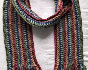 Handmade Colourful Scarf - Upcycled Alpaca Blend Yarn