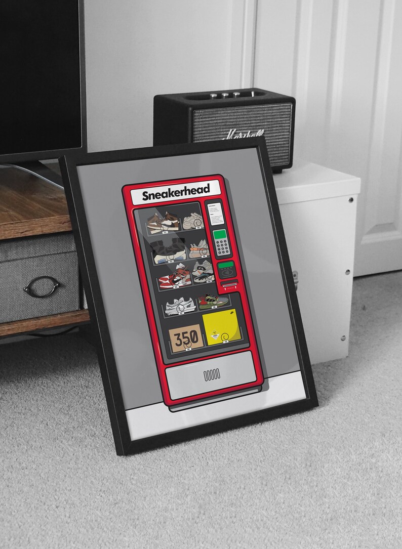 Sneaker vending machine poster digital download sneaker | Etsy