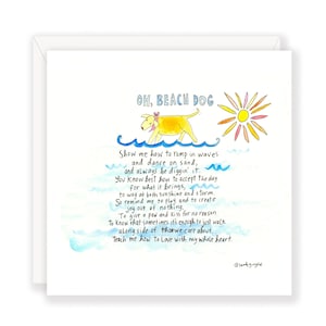 Oh Beach Dog Greeting Card