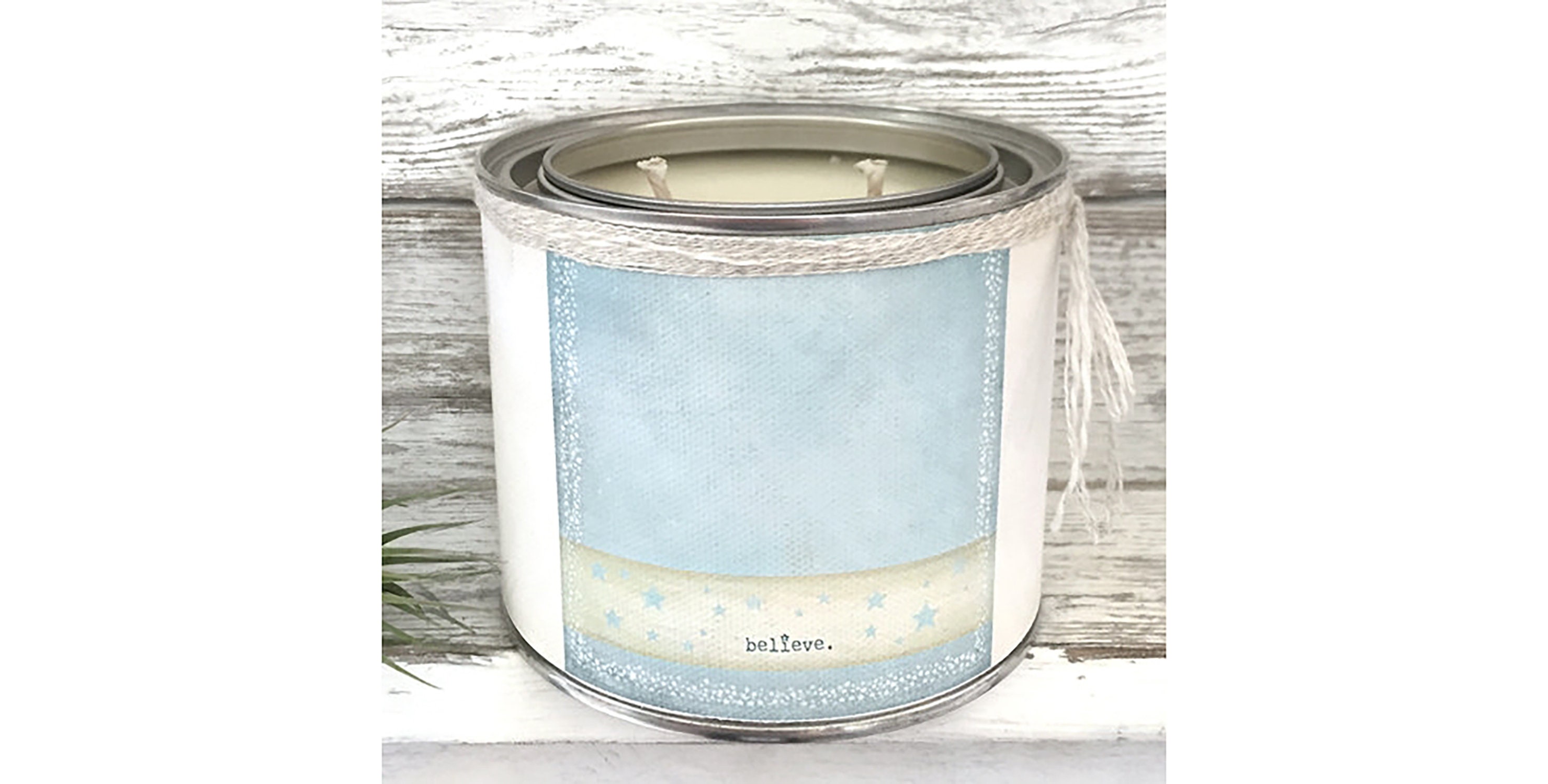 BELIEVE Natural Decorative Scented Soy Candle Dual Cotton Etsy