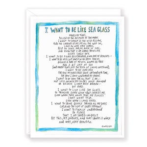 I Want to Be Like Sea Glass Greeting Card