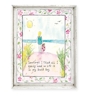 Beach Bag Wall Art by Sandy Gingras from How To Live ®