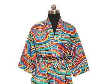 rainbow dressing gown