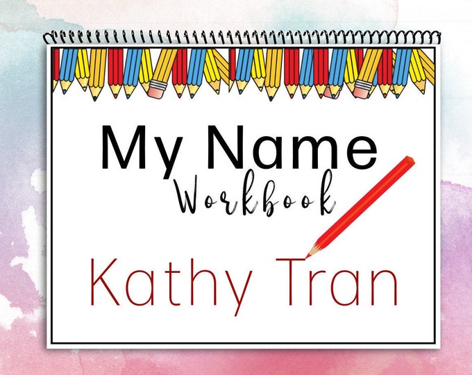 My Name Writing Workbook,name Spelling Practice, Name Printable, Spell ...