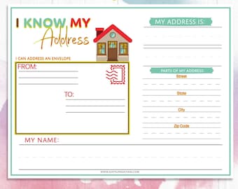 Address Practice Worksheet, Homeschool Printable (PDF)