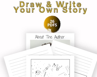 Draw & Write Your Own Story, Printable Journal, Story Writing, Kids Journal, Kid Writer, Kid Writing Printable