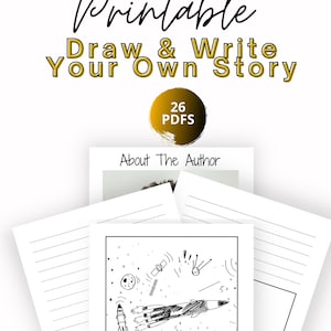 Draw & Write Your Own Story, Printable Journal, Story Writing, Kids Journal, Kid Writer, Kid Writing Printable