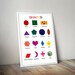 Shapes Printable Poster Nursery Art Preschool Poster | Etsy