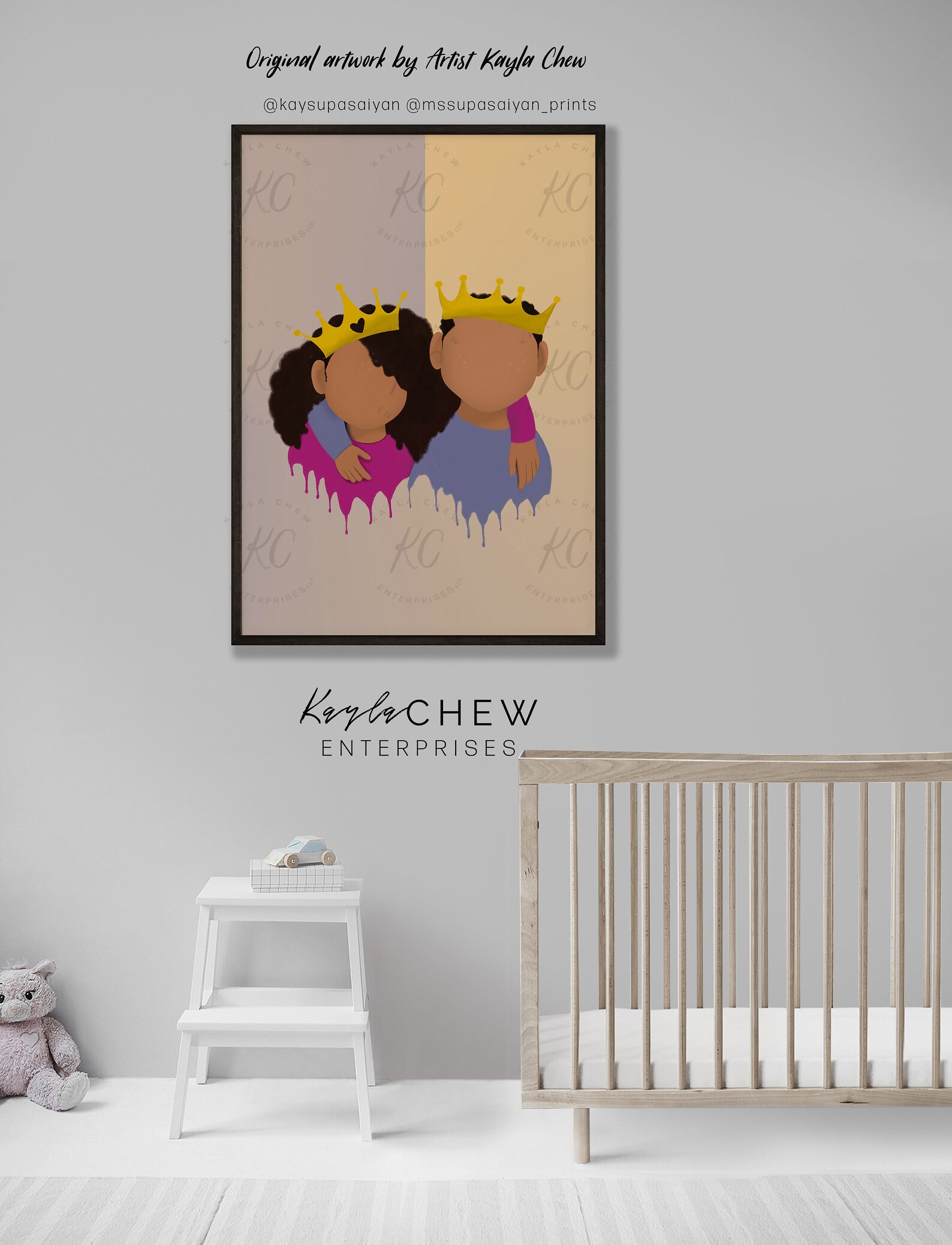 Young King and Young Queen Brother and Sister Art Printable | Etsy