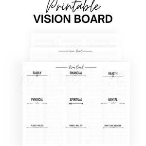 Printable Vision Board Kit, Goal Planners, Vision Board Printable ...