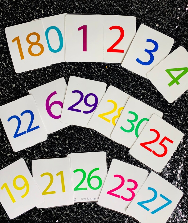 numbers 1 100 flashcards printable flashcards toddler flash etsy