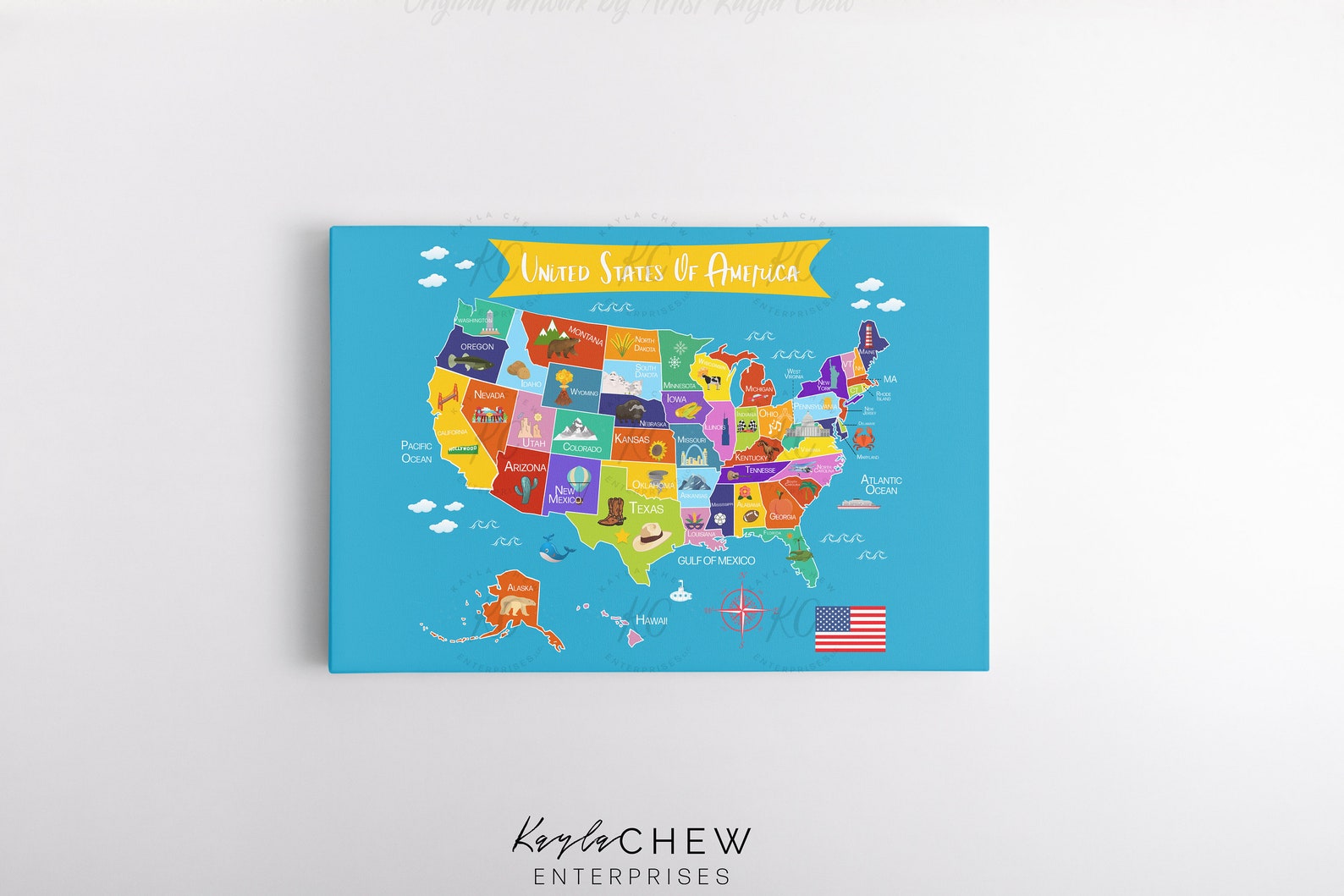 Printable United States of America Map, Homeschool, Classroom, Kids ...