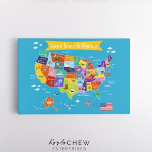 Printable United States of America Map, Homeschool, Classroom, Kids ...