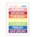 Days of the Week Printable Poster, Nursery Art, Preschool Poster ...