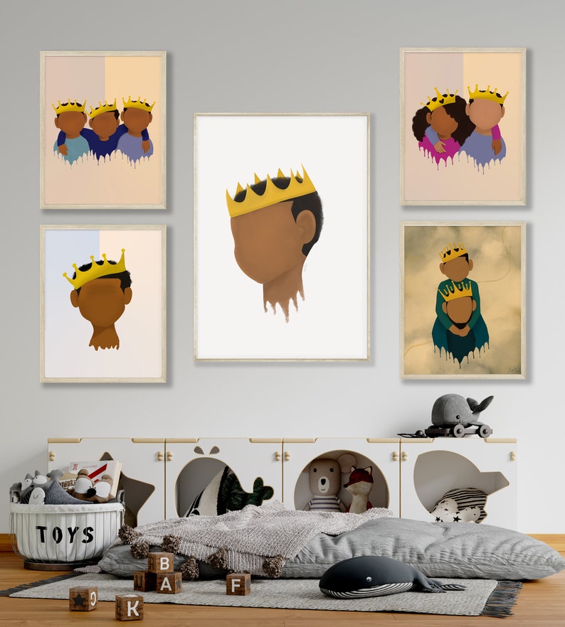 Young King Art Printable Prince African American Art Wall - Etsy